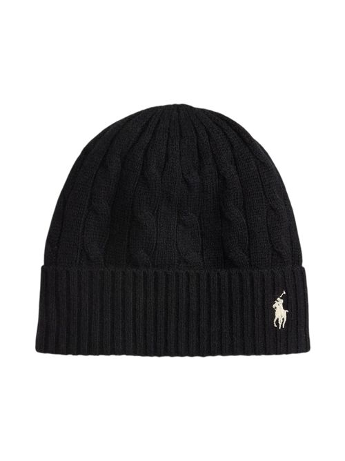 cappello donna a trecce nero Ralph Lauren | 455981442001